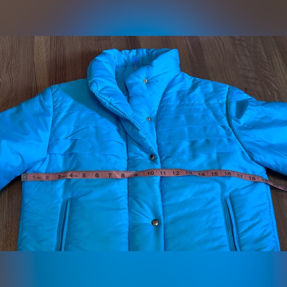 80s Vintage Turquoise Fera Ski Puffer Jacket Sz M - Picture 7 of 8